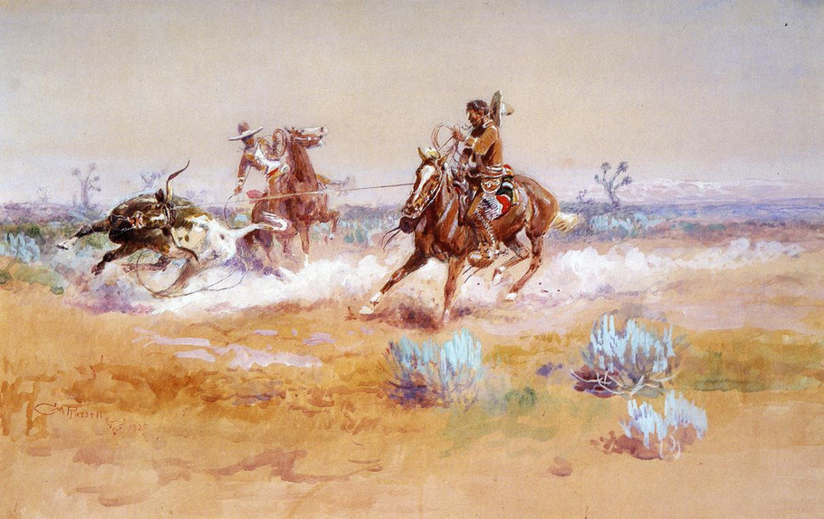 Mexico Rider - Charles Marion Russell Paintings
